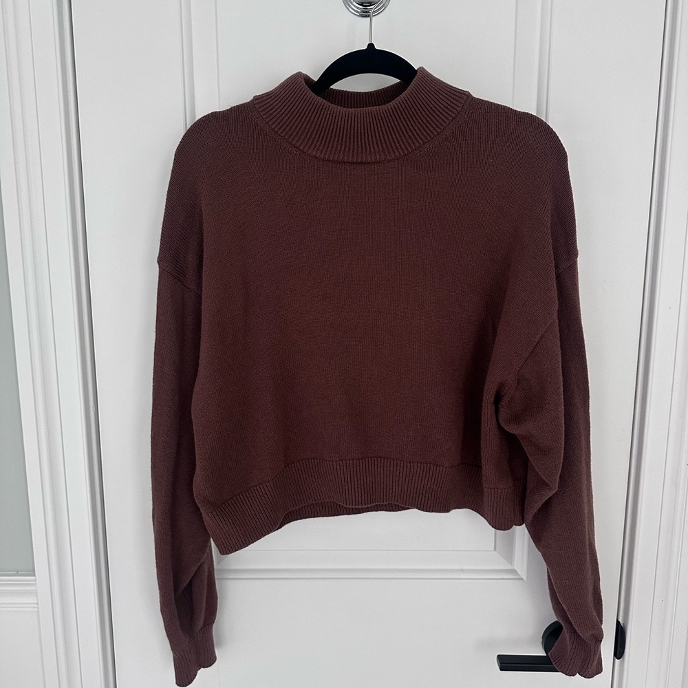 Aritzia Wilfred Harper crop Turtleneck Sweater